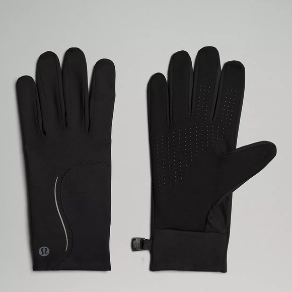 NEW Lululemon Women's Fast and Free Run Fleece W Gloves Textured Reflective L/XL - Picture 2 of 5